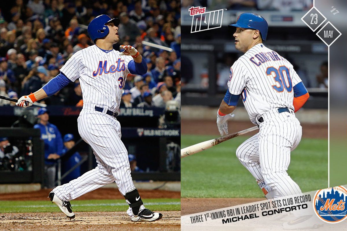 Conforto Gets First Topps NOW Card